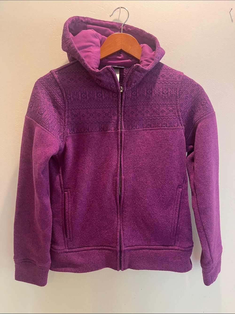 Patagonia Women’s Full-Zip Hooded Fleece Jacket - Purple Icelandic